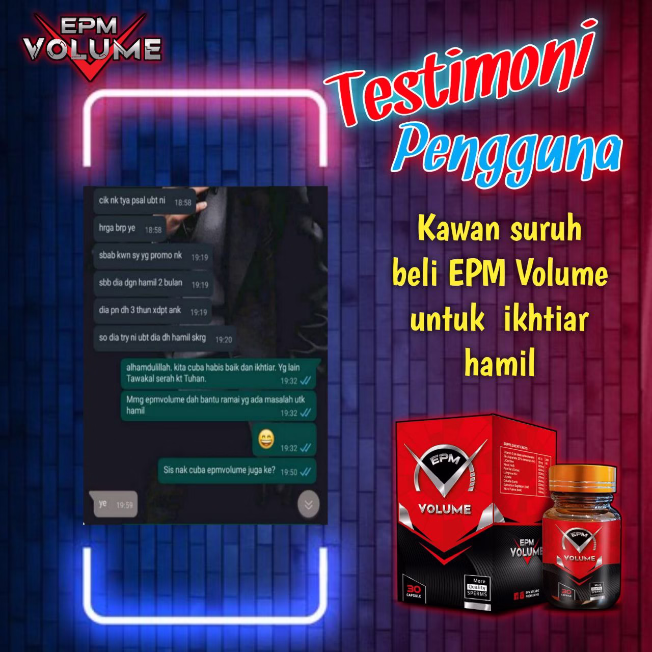testimoni epm volume