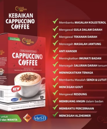 KEBAIKAN CAPPUCCINO COFFEE BY CLEAR HERBS